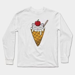 Cat Ice cream Long Sleeve T-Shirt